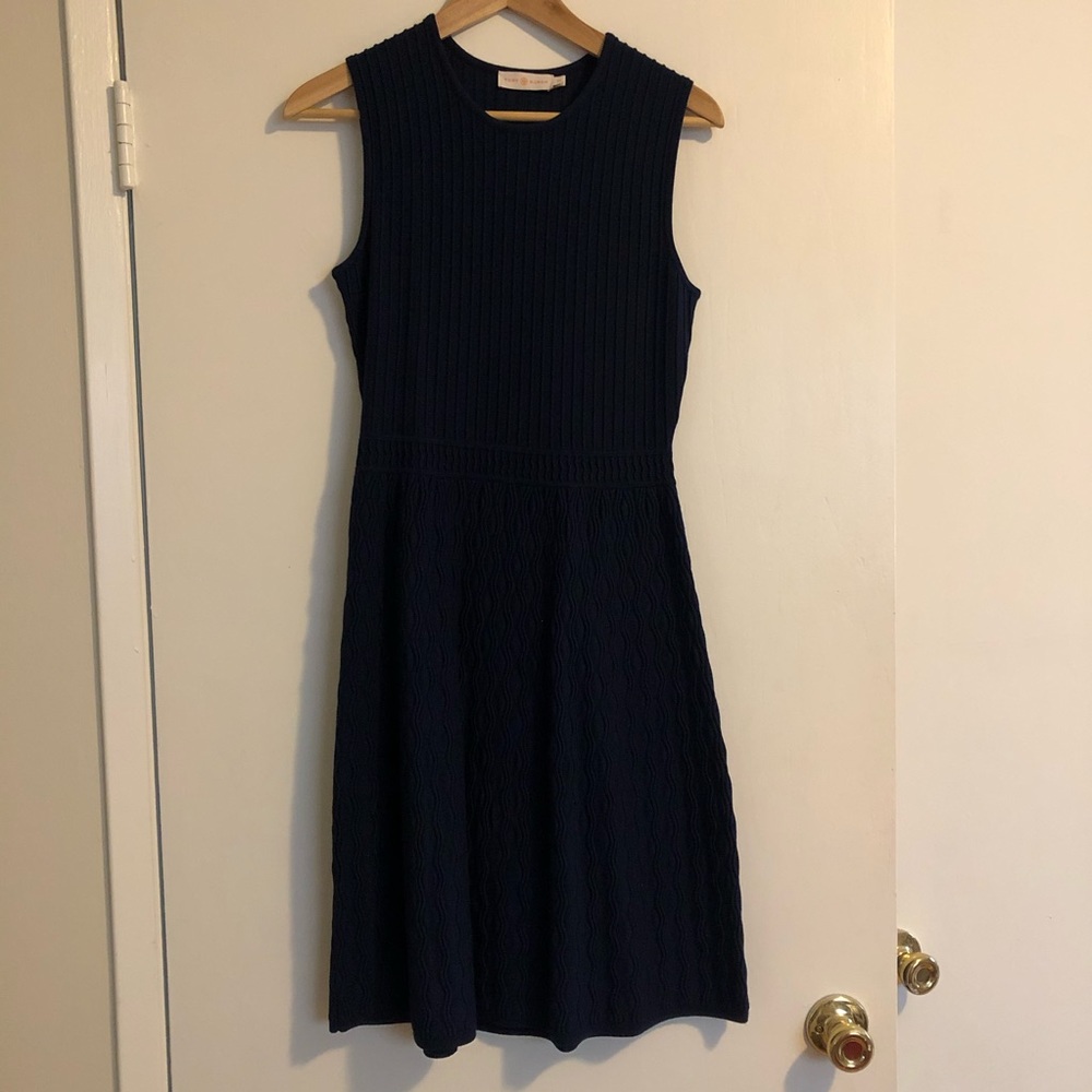 Tory Burch A line Knit Sweater, Navy